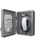 Outdoor EV Charger Enclosure Wall Box with Lock for Tesla Wall Connector & Chargepoint Home Flex with Holder | Weatherproof, Visible, Easy to Install, Gray