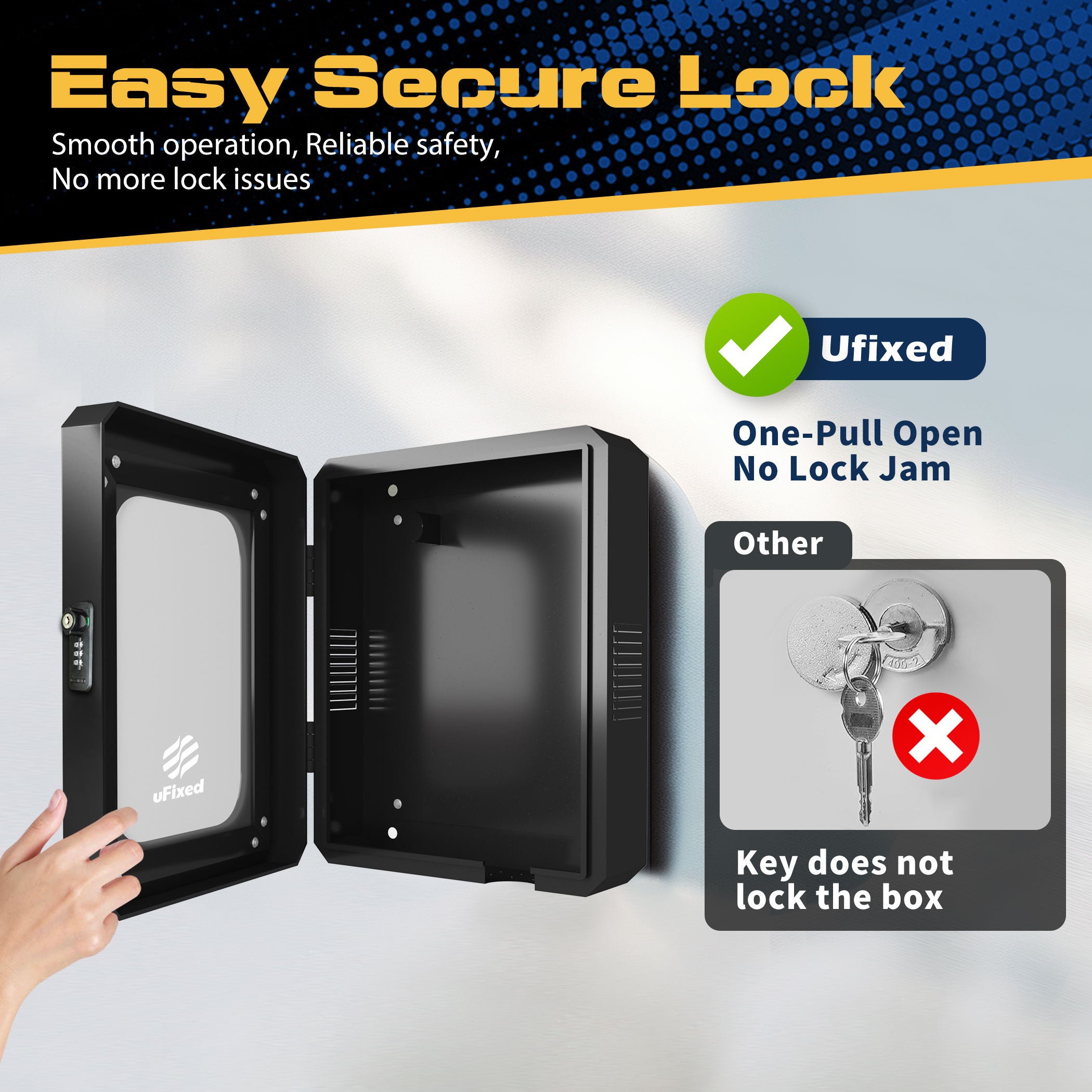 Outdoor EV Charger Enclosure Wall Box with Lock for Tesla Wall charger and Chargepoint with Holder | Weatherproof Visible, Easy to Install, Black