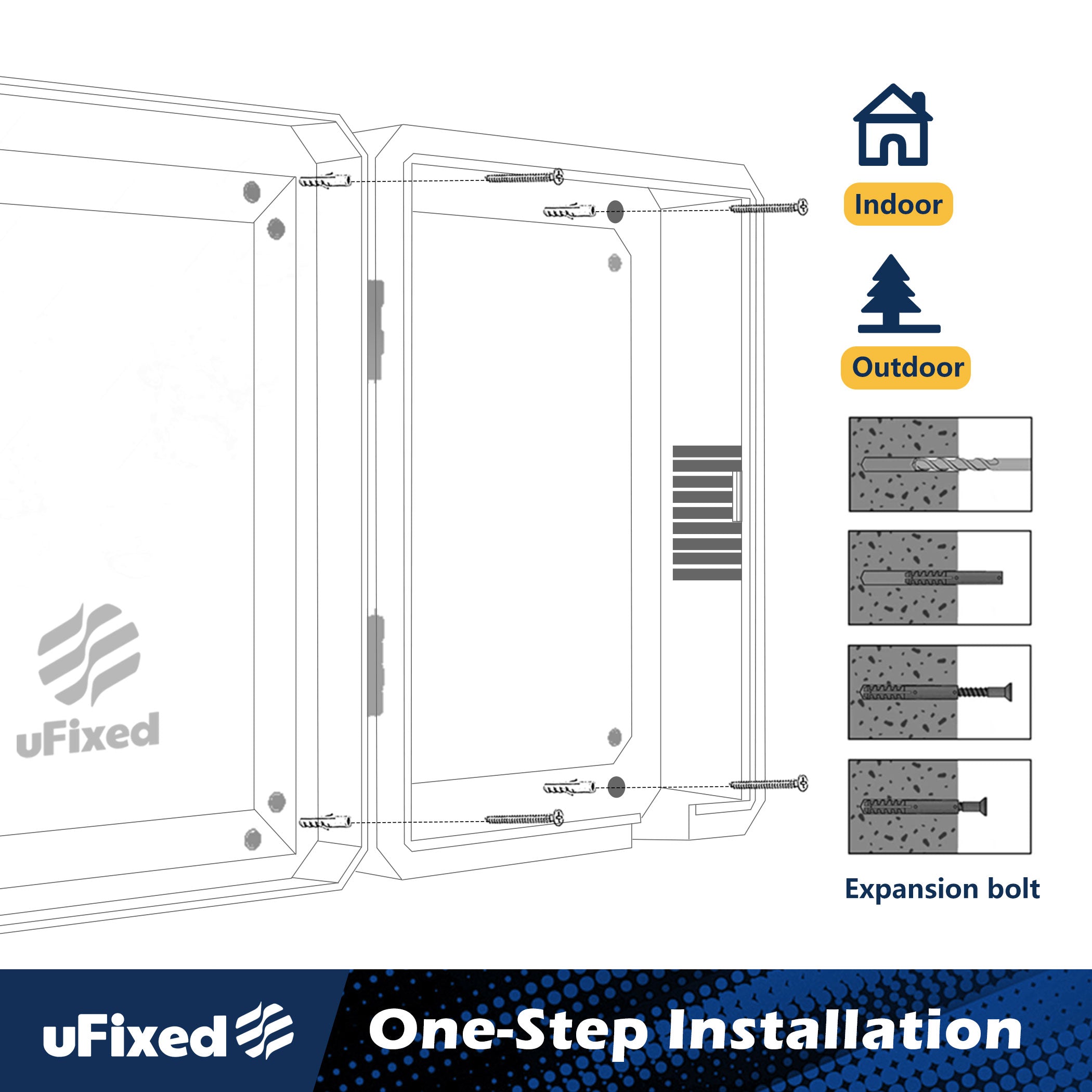 Outdoor EV Charger Enclosure Wall Box with Lock for Tesla Wall Connector & Chargepoint Home Flex with Holder | Weatherproof, Visible, Easy to Install, Gray