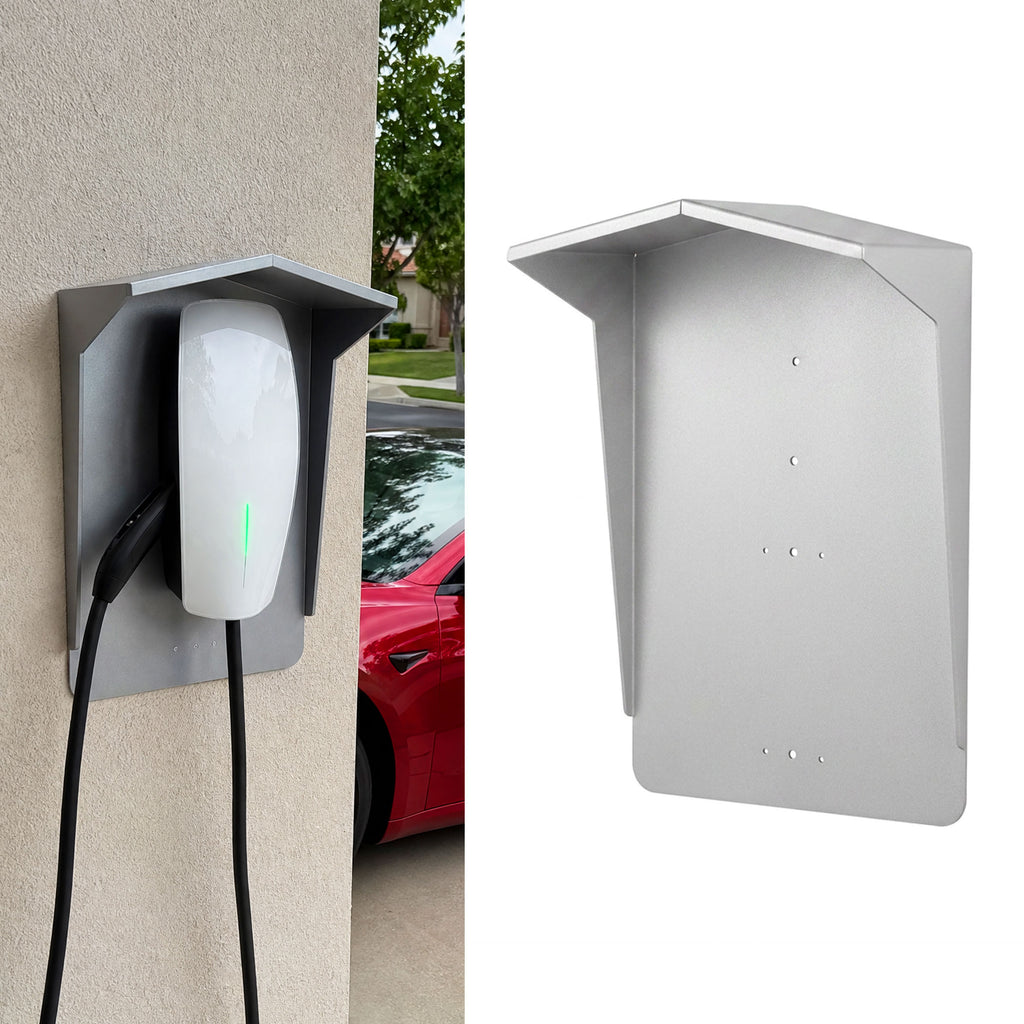 EV Charger Protective Cover - Weatherproof Electric Vehicle Charging Station Roof for Tesla & Most EV Chargers | Universal Fit with Complete Installation Kit
