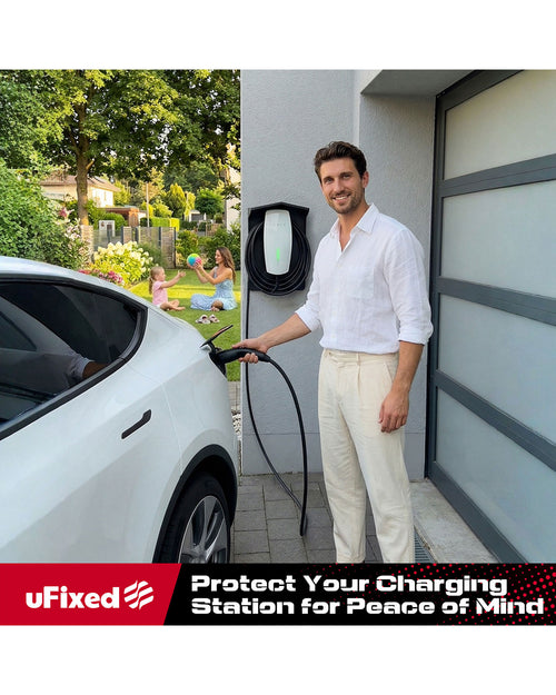 EV Charger Protective Cover - Weatherproof Electric Vehicle Charging Station Roof for Tesla & Most EV Chargers | Universal Fit with Complete Installation Kit